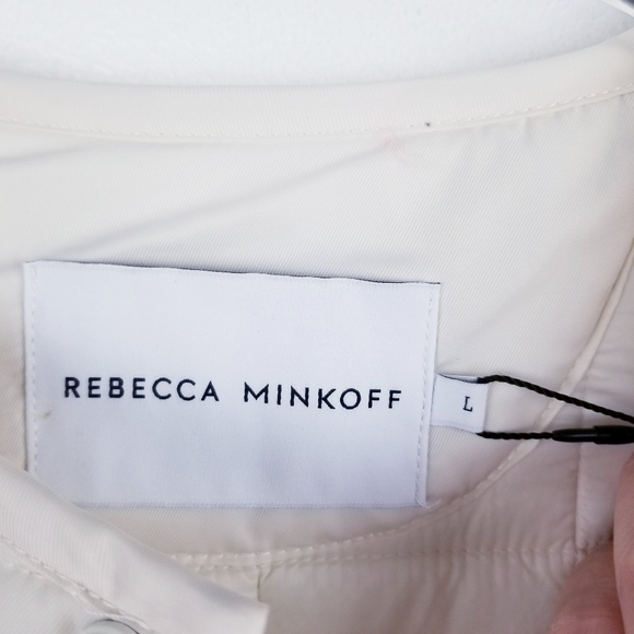 Rebecca Minkoff Cream Quilted Jacket NWT size Large - Picture 3 of 13